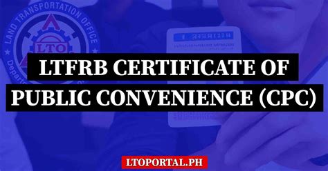 ltfrb.gov.ph|ltfrb cpc.